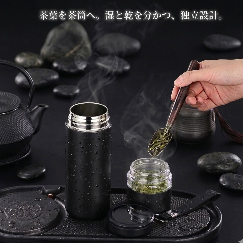 ZenCup™ 茶こし付き 温冷両用 スマートインフューザーボトル